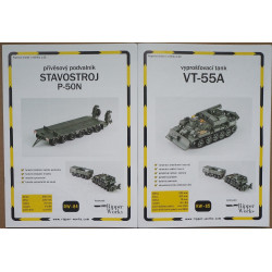 VT-55A - Czechoslovak/Czech evacuation tank and Stavostroj P-50N - low profile heavy trailer - a set