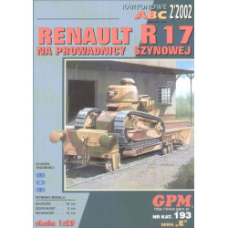 Renault R-17FT ant geležinkelio drezininės platformos -Prancūzijos/ Lenkijos  lengvasis tankas - drezina