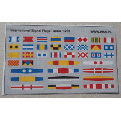 Tarptautinio jūrų signalų kodo audeklinės vėliavėlės 1:200