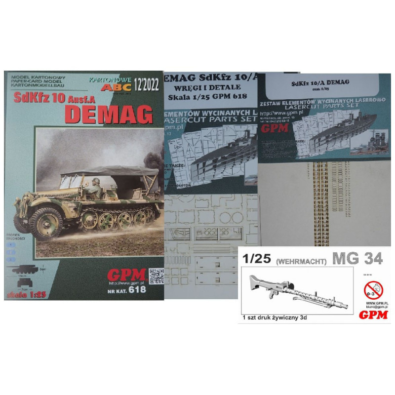 Sd. Kfz. 10 Ausf.A «Demag» – немецкий легкий полугусеничный тягач – набор