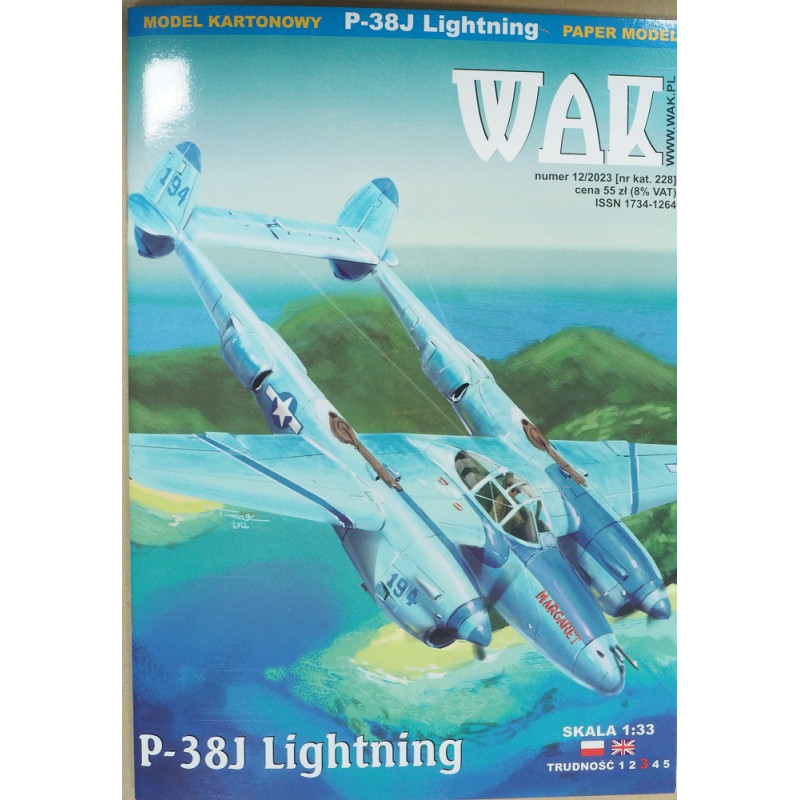 Lockheed P-38J «Lightning»– американский истребитель дальнего действия