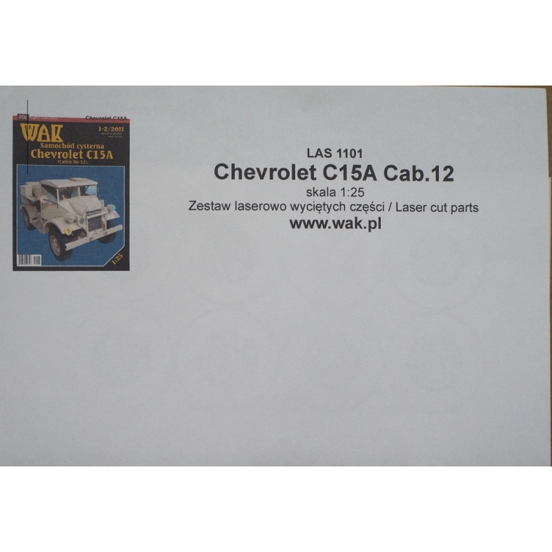 Chevrolet C15A (cabin No.12.) - Chevrolet C15A (cabin No.12.) - Канадский легкий грузовик - цистерна - вырезанные лазером детали Chevrolet C15A (cabin No.12.) - Chevrolet C15A (cabin No.12.) - Канадский легкий грузовик - цистерна - вырезанные лазером детали