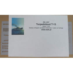 T - 13 Torpedoboot - the German torpedo ship - a laser cut railings