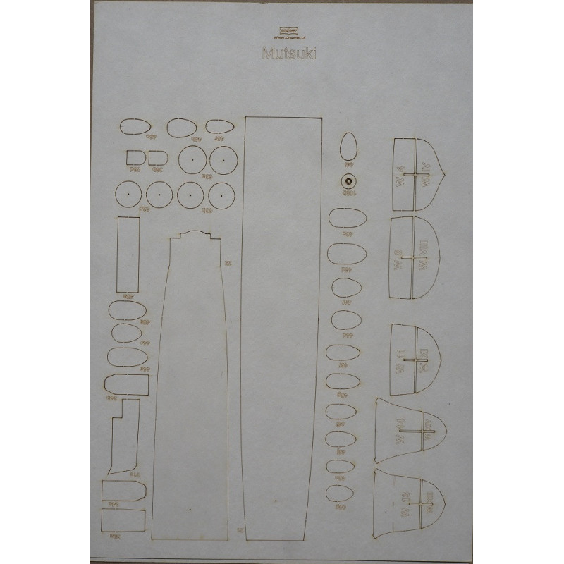 "Mutsuki" - the Japanese destroyer - a laser-cut details "Mutsuki" - the Japanese destroyer - a laser-cut details