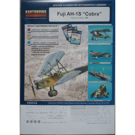 Bell/ Fuji AH-1S "Cobra" - JAV/ Japonijos kovinis sraigtasparnis - lazeriu pjautos detalės