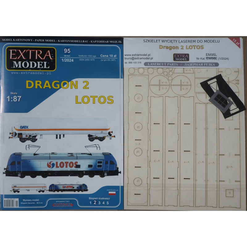 "Dragon 2" LOTOS - lenkiškas elektrinis lokomotyvas ir vagonas-cisterna - rinkinys