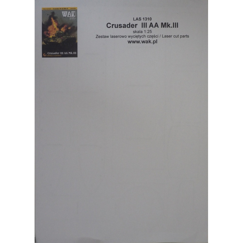 "Crusader" III AA Mk.III - the British anti-aircraft tank - a laser-cut details "Crusader" III AA Mk.III - the British anti-aircraft tank - a laser-cut details