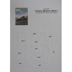 Vickers "Medium" Mk.I - the British medium tank - a laser-cut details