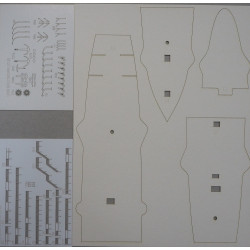USS "Baltimore" (C-3) - US armored cruiser - a laser-cut details