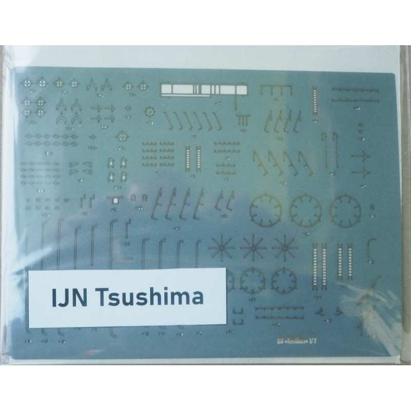 IJN „Tsushima“ - the Japanese armored cruiser - a laser-cut laser cut deck equipment details IJN „Tsushima“ - the Japanese armored cruiser - a laser-cut laser cut deck equipment details
