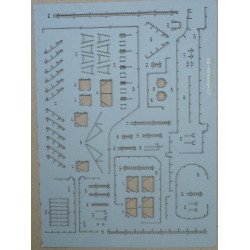 USS "Normandy" (CG-60) - the American guided-missile cruiser - a laser-cut deck equipment details
