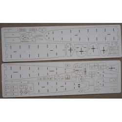 IJN "Asashio" - the Japanese destroyer - a laser-cut details