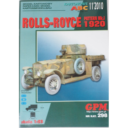"Rolls-Royce" Pattern Mk.I 1920 - Didžiosios Britanijos šarvuotas automobilis