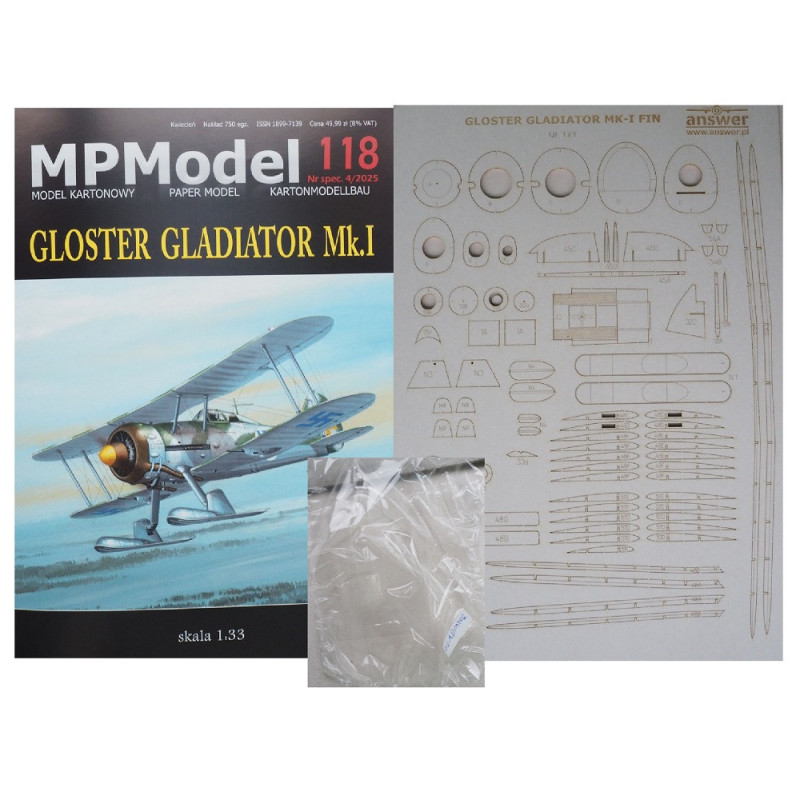 Gloster "Gladiator" Mk.I - Didžiosios Britanijos/ Suomijos naikintuvas - rinkinys