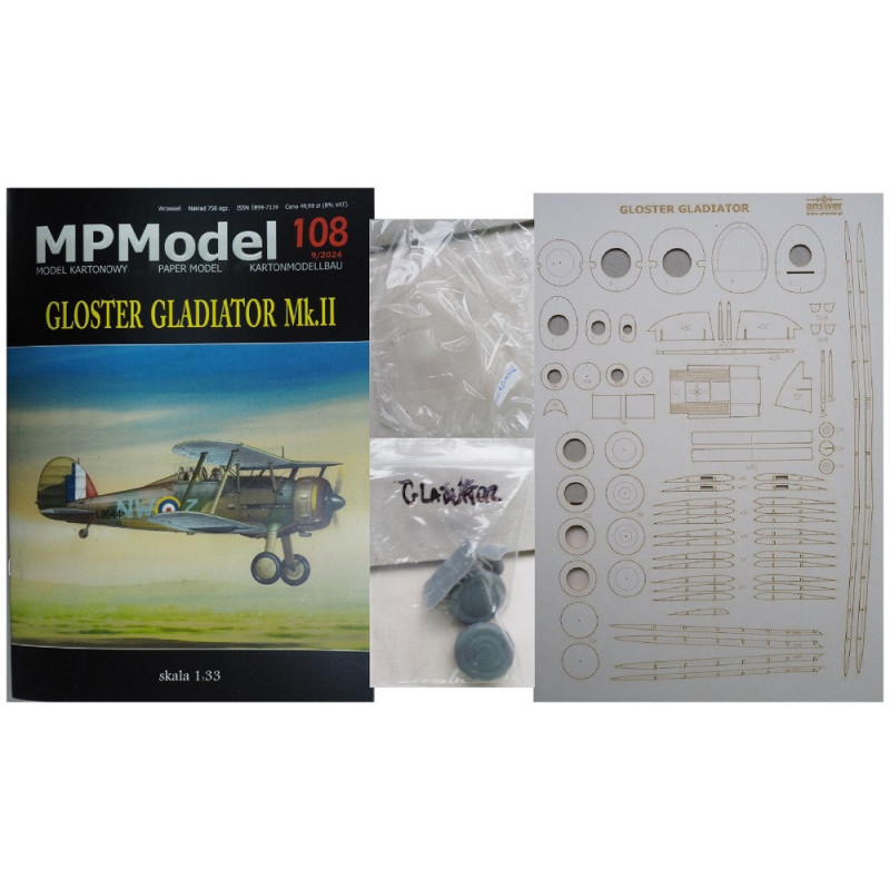 Gloster "Gladiator" Mk.II - Didžiosios Britanijos naikintuvas - rinkinys