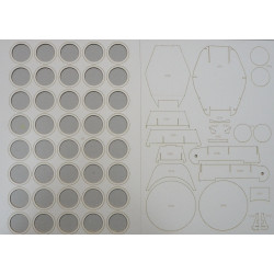T-34/85 - the USSR/Polish medium tank - a laser cut parts