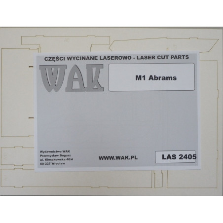M1 "Abrams" - the US/ Polish main battle tank - a laser cut parts