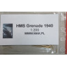 HMS "Grenade" - Didžiosios Britanijos eskadrinis minininkas - tekinti metaliniai artilerijos vamzdžiai
