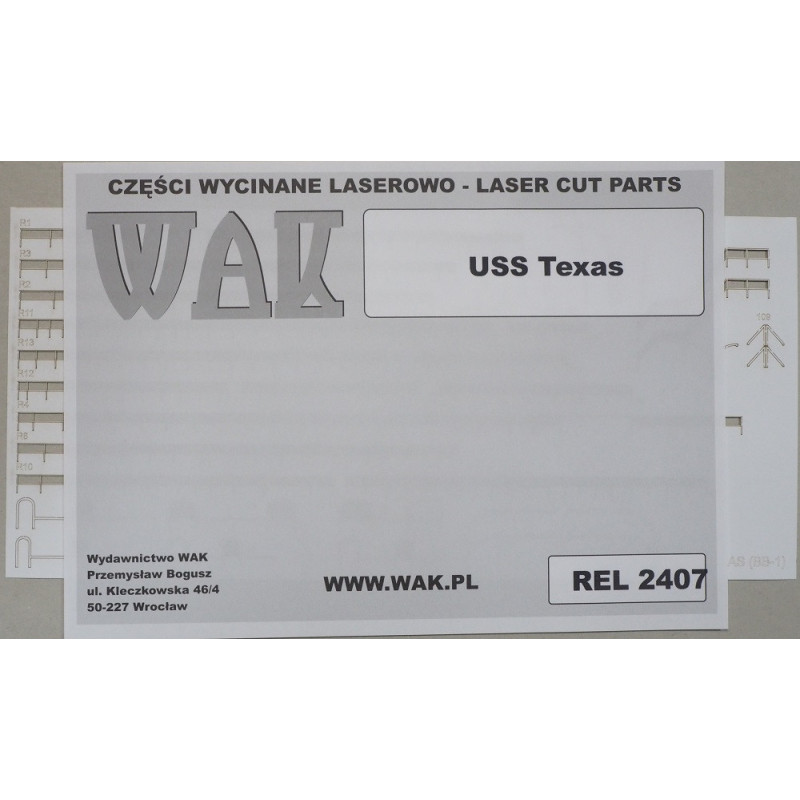 USS "Texas" - the US battleship - a laser cut railings