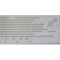 USS "Texas" - the US battleship - a laser cut railings