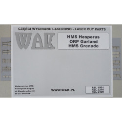 HMS "Grenade" - the British destroyer - a laser cut railings