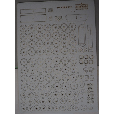 Pz. Kpfw. III. Ausf.G - German medium tank - a laser cut parts