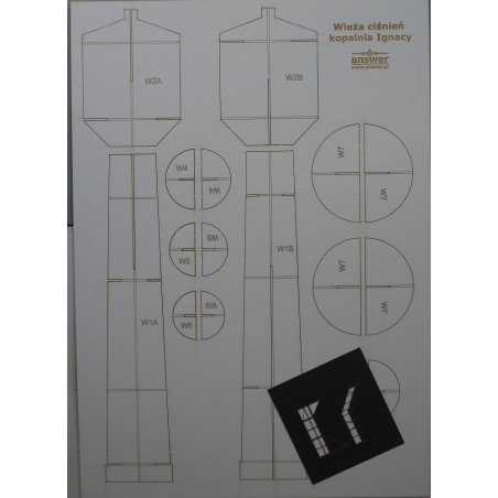 "Kosciuszko" Mine Water Supply Tower - Observation Deck - a laser cut parts