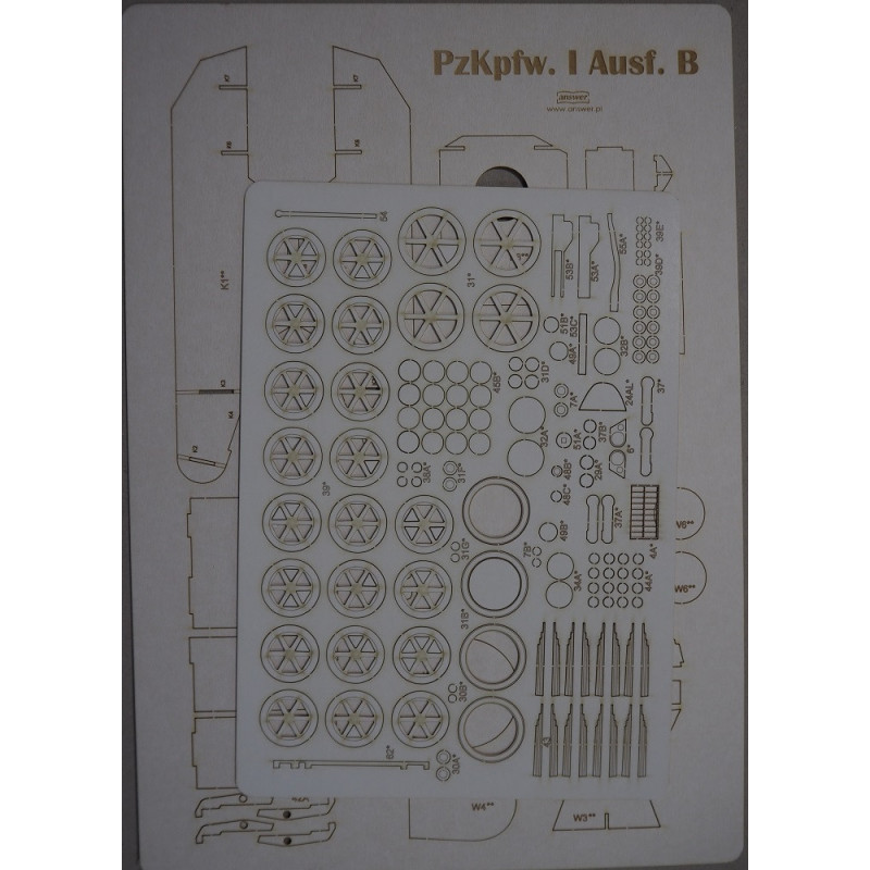 Pz. Kpfw. I Ausf. B — немецкий лёгкий танк - вырезанные лазером детали