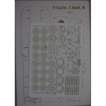 Pz. Kpfw. I Ausf. B - Vokietijos lengvasis tankas - lazeriu pjautos detalės