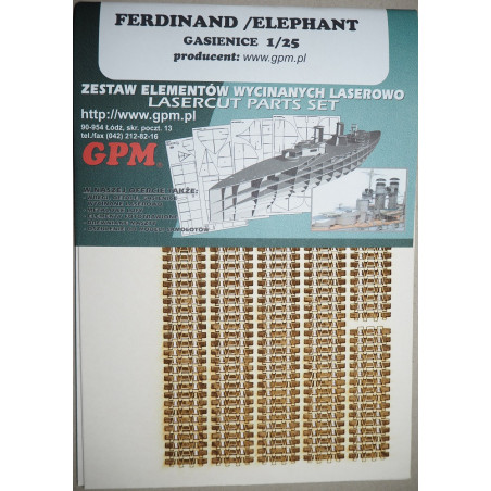 Sd. Kfz. 184 «Ferdinand» и «Elephant»—немецкие тяжёлые САУ - вырезанные лазером детали гусениц - полос