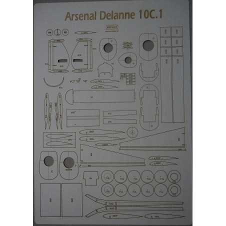 «Arsenal Delanne 10c.1» - французский экспериментальный истребитель - вырезанные лазером детали