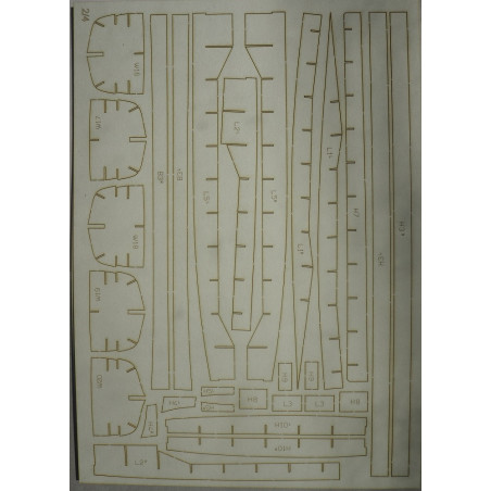"Vorovskiy" - the USSR/Russian project 11351 "Nerej" border guard ship - a laser-cut details