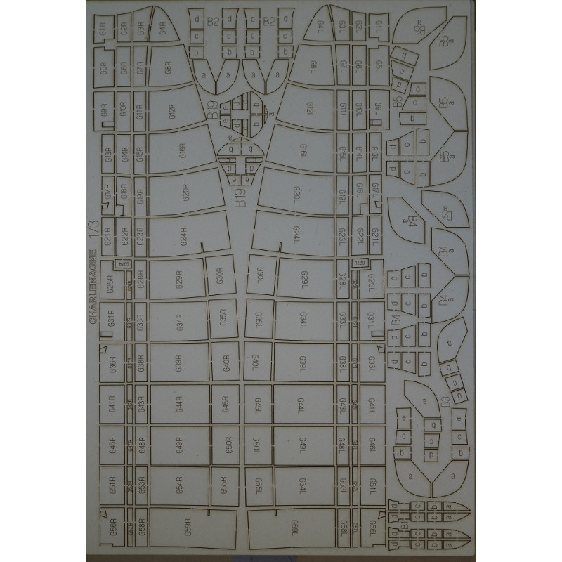 „Charlemagne“ – the French escadre battleship - lasser cut secondary cladding details