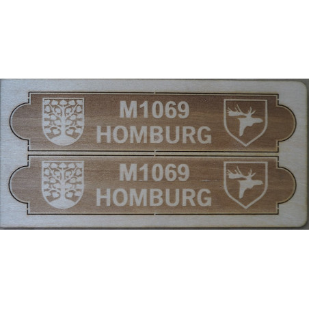 M1069 «Homburg» - немецкий охотник за минами - вырезанные лазером деревянные таблиназваниядетали