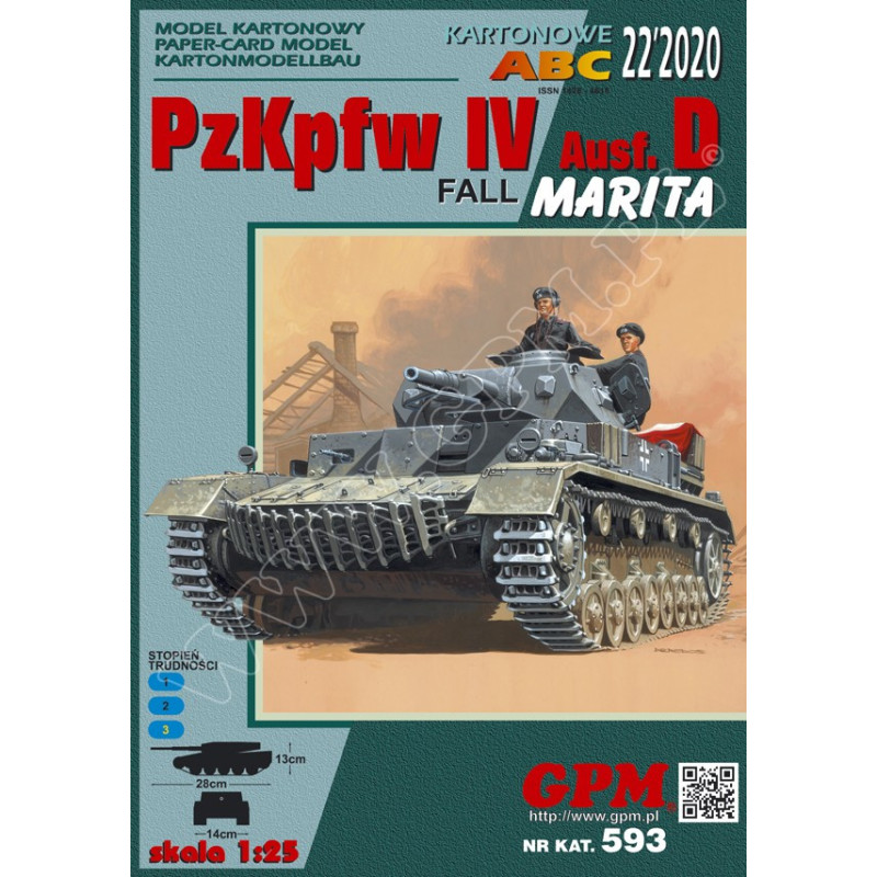 Pz. Kpfw. IV. Ausf. D. Fall „Marita“ – vokiškas vidutinis tankas