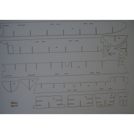 "Pobieda" - the escadre battleship of Tsarist Russia - a laser-cut details