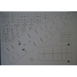 "Pobieda" - carinės Rusijos eskadrinis šarvuotis - lazeriu pjautos detalės