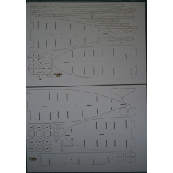"Tsesarievich" - the escadre battleship of Tsarist Russia - a laser-cut details