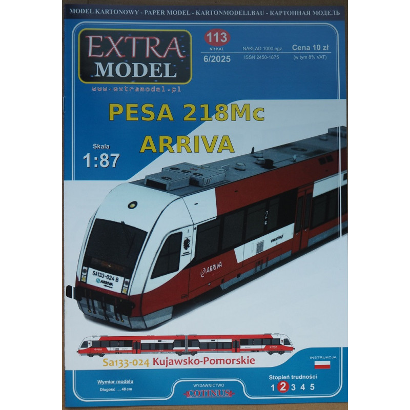 «PESA 218Mc» «ARRIVA» (Sa 133-024) - польский рельсовый автобус («Куявско-Поморские железные дороги»)