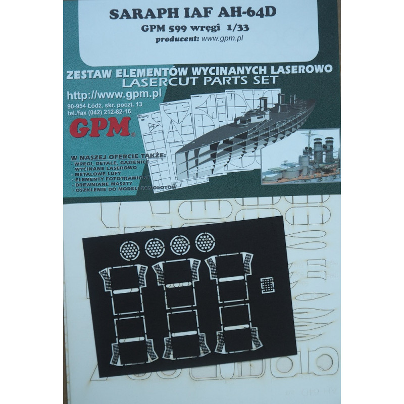 AH-64D-1 „Saraph“ – JAV gamybos Izraelio KOP kovinis sraigtasparnis – lazeriu pjautos detalės