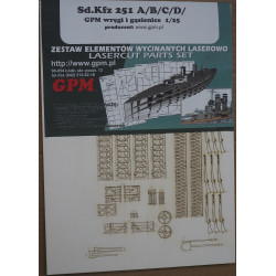 Sd. Kfz. 251 A/B/C/D - the German armored cars - laser cut parts and tracks