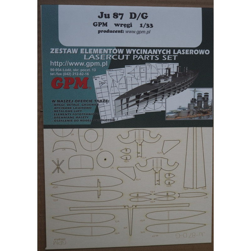 Junkers Ju-87D/G „Stuka“ - Vokietijos pikiruojantis bombonešis - lazeriu pjautos detalės