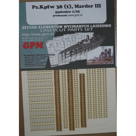 Pz. Kpfw. 38 (t), "Marder III" - Vokiški tankas ir tankų medžiotojas - lazeriu pjauti vikšrai