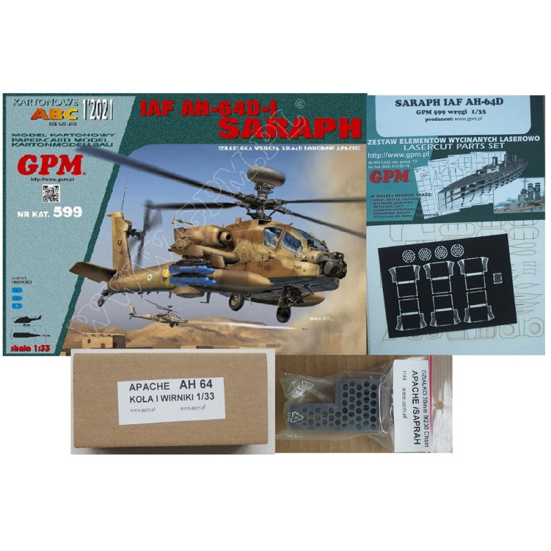 AH-64D-1 „Saraph“ – JAV gamybos Izraelio KOP kovinis sraigtasparnis - rinkinys