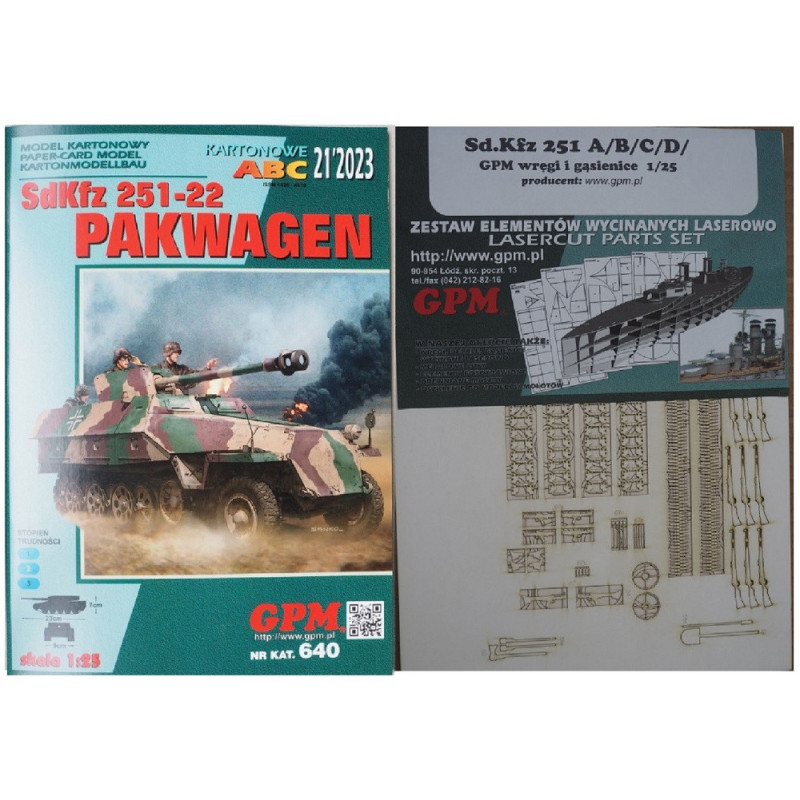 Sd. Kfz. 251-22 „Pakwagen“ – vokiškas tankų naikintojas – rinkinys Sd. Kfz. 251-22 „Pakwagen“ – vokiškas tankų naikintojas – rinkinys