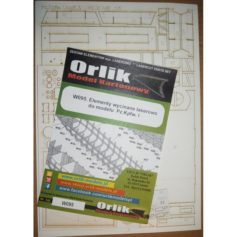 Pz.Kpfw. I Ausf. A – the German light tank - the laser cut parts