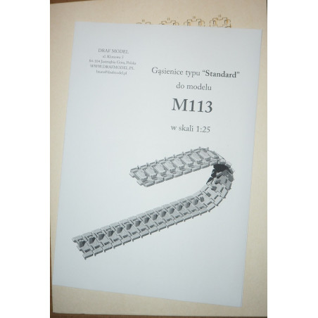 «M113-A1» — американский бронированный транспортер - вырезанные лазером и гравированные детали гусениц