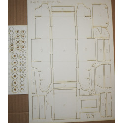 Typ 3 "Ho-Ni" III - Japanese self-propelled artillery unit - the laser cut parts