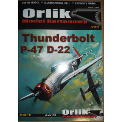 Republic P-47 D-22 «Thunderbolt» «Pengie III»  — тяжелый истребитель США – меловая печать