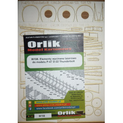 Republic P-47 D-22 «Thunderbolt» «Pengie III»  — тяжелый истребитель США – вырезанные лазером детали